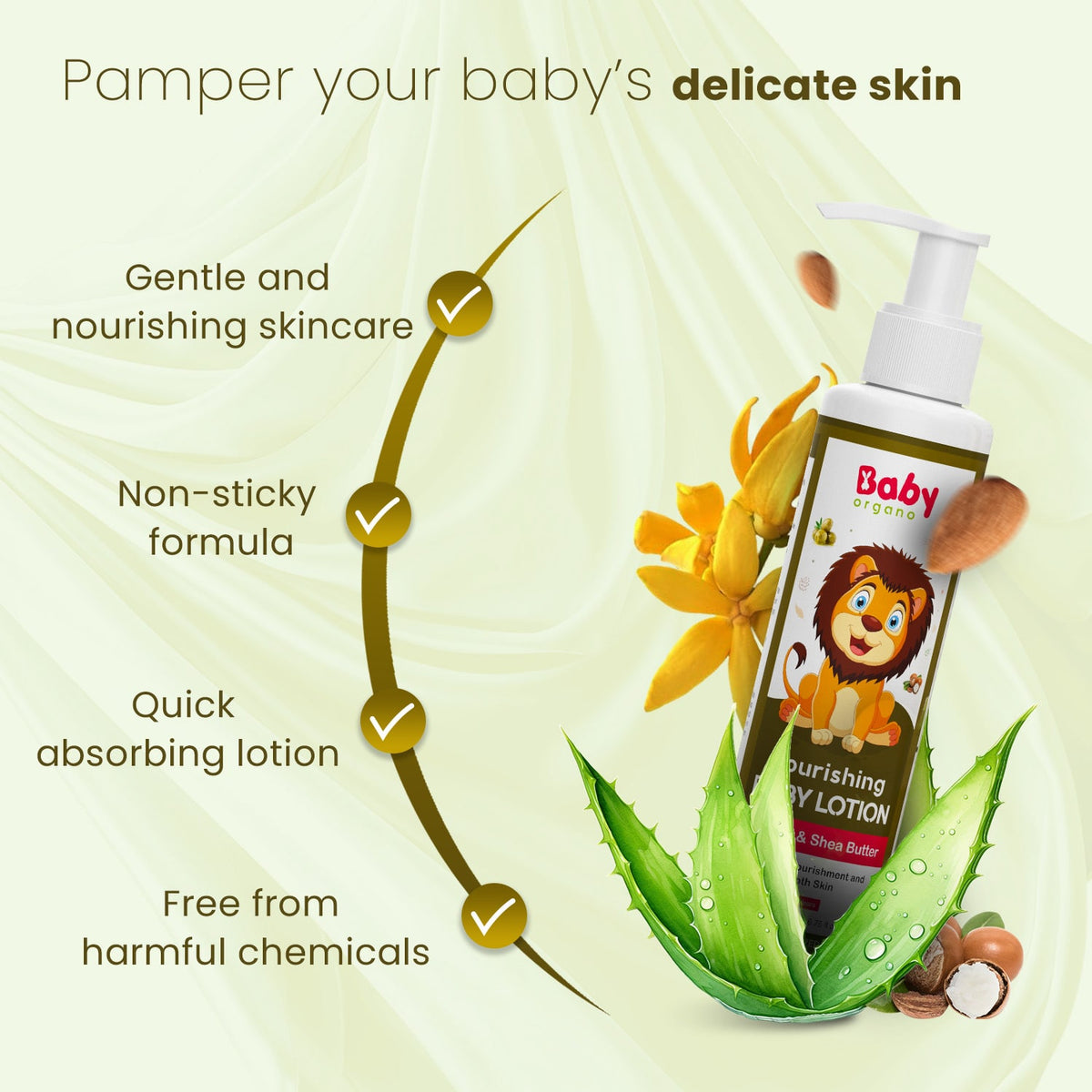 Total Skin Care Combo | Natural Ubtan (100g) + Nourishing Baby Lotion (200ml) + Soft & Gentle Baby Powder (100g)