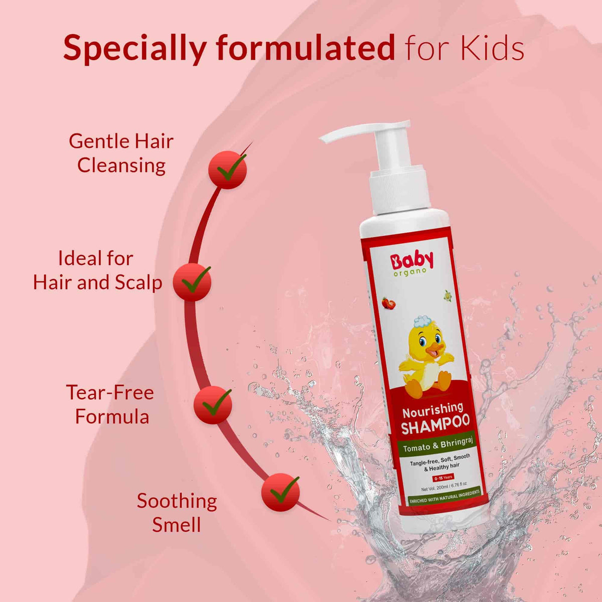 BabyOrgano Shampoo – Specially Formulated for Delicate Baby Hair and Scalp