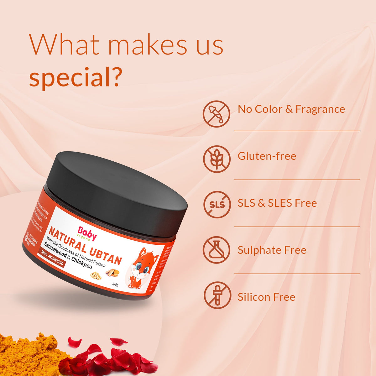 BabyOrgano Ubtan – What Makes Us Special: A Unique Blend of Natural Ingredients for Gentle Skin Care