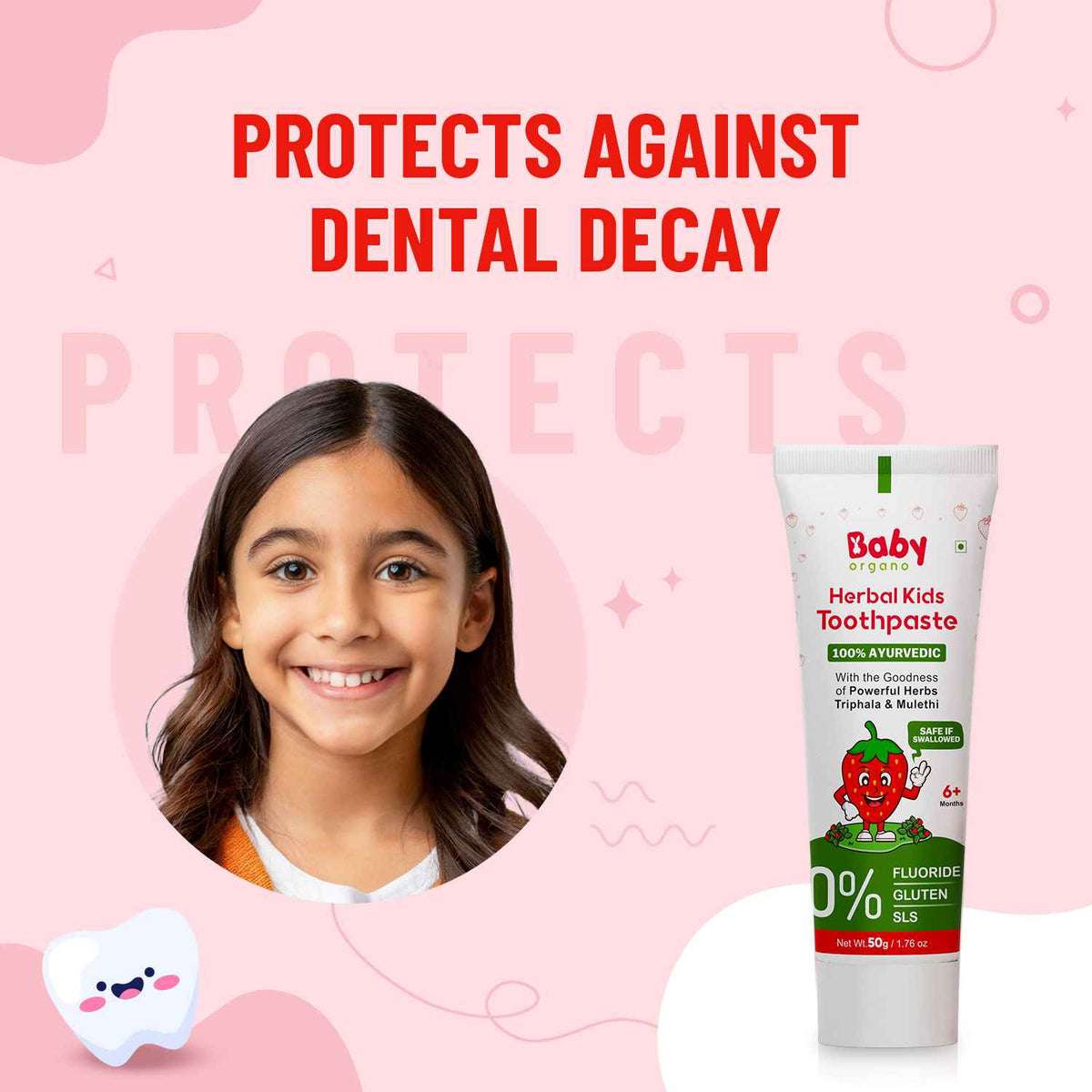 Herbal Kid's Toothpaste | Protection Against Cavities (6+ Months)