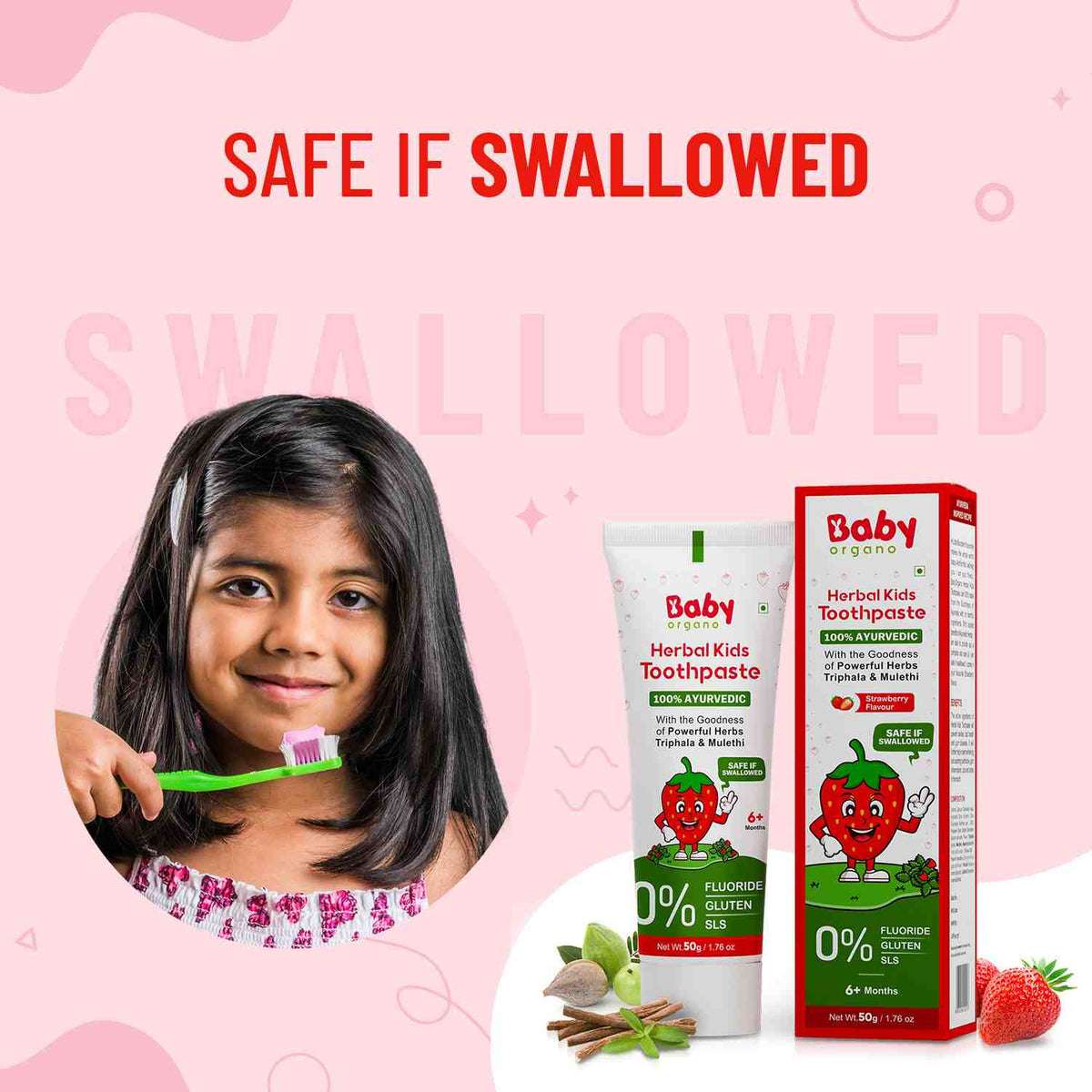 Herbal Kid's Toothpaste | Protection Against Cavities (6+ Months)