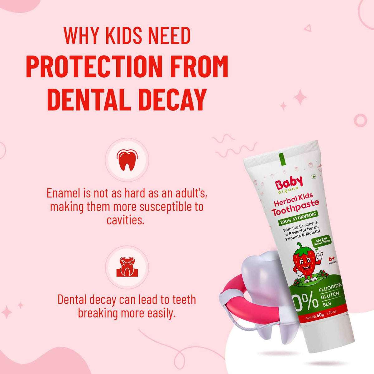 Herbal Kid's Toothpaste | Protection Against Cavities (6+ Months)