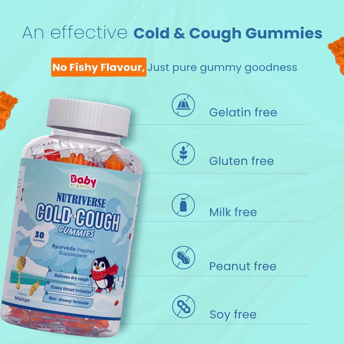 Nutriverse Gummies Combo | Cold & Cough Gummies | Immunity Gummies | Support Immunity & Cold Relief