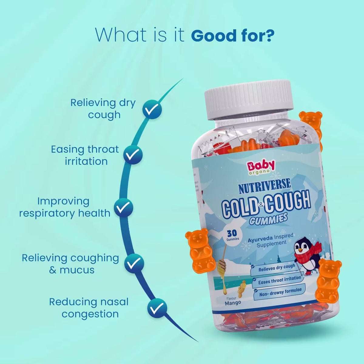 Nutriverse Gummies Combo | Cold & Cough Gummies | Immunity Gummies | Support Immunity & Cold Relief