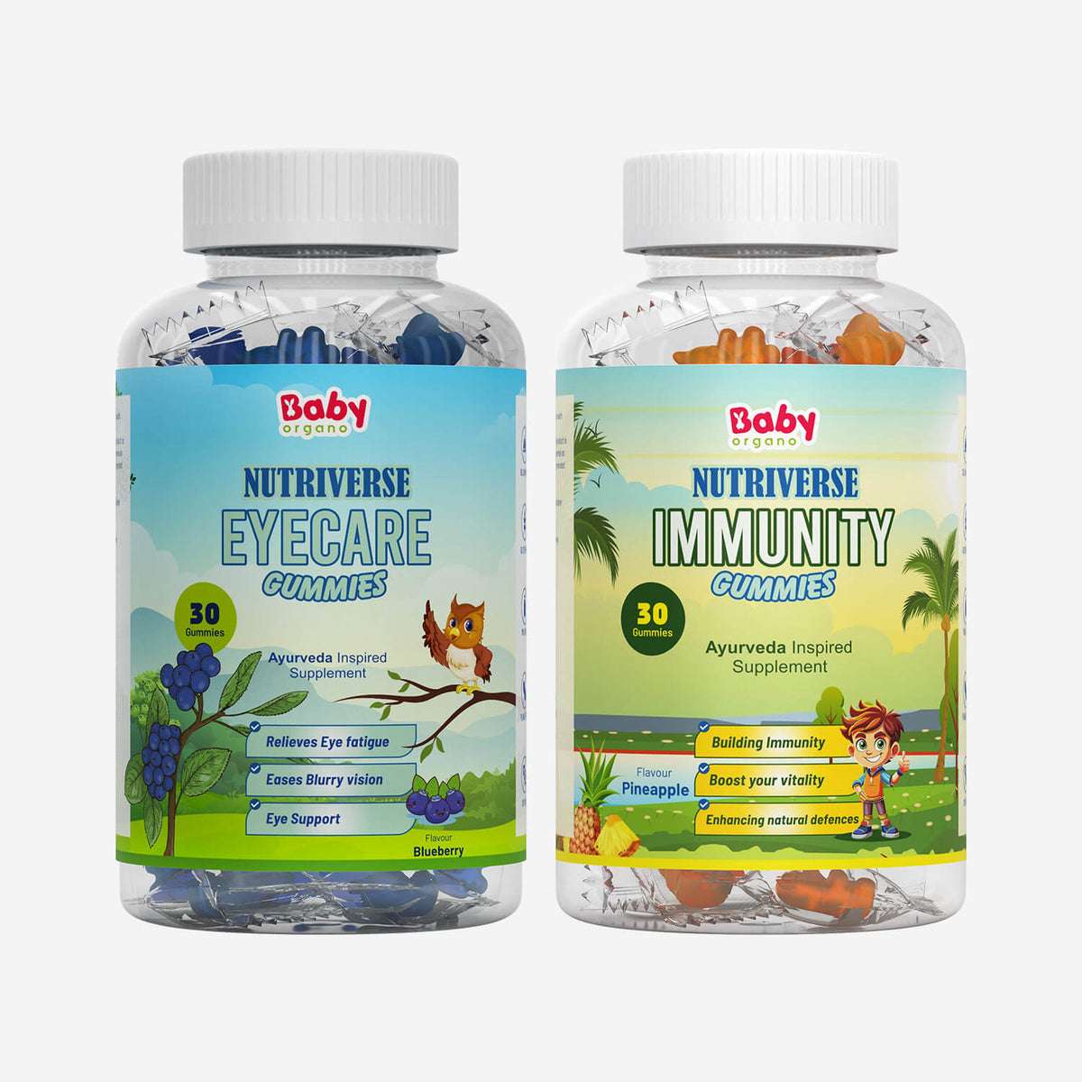 Eye & Immunity Wellness Duo | Nutriverse Eyecare Gummies | Nutriverse Immunity Gummies | Improved Eye Health | Strong Immunity