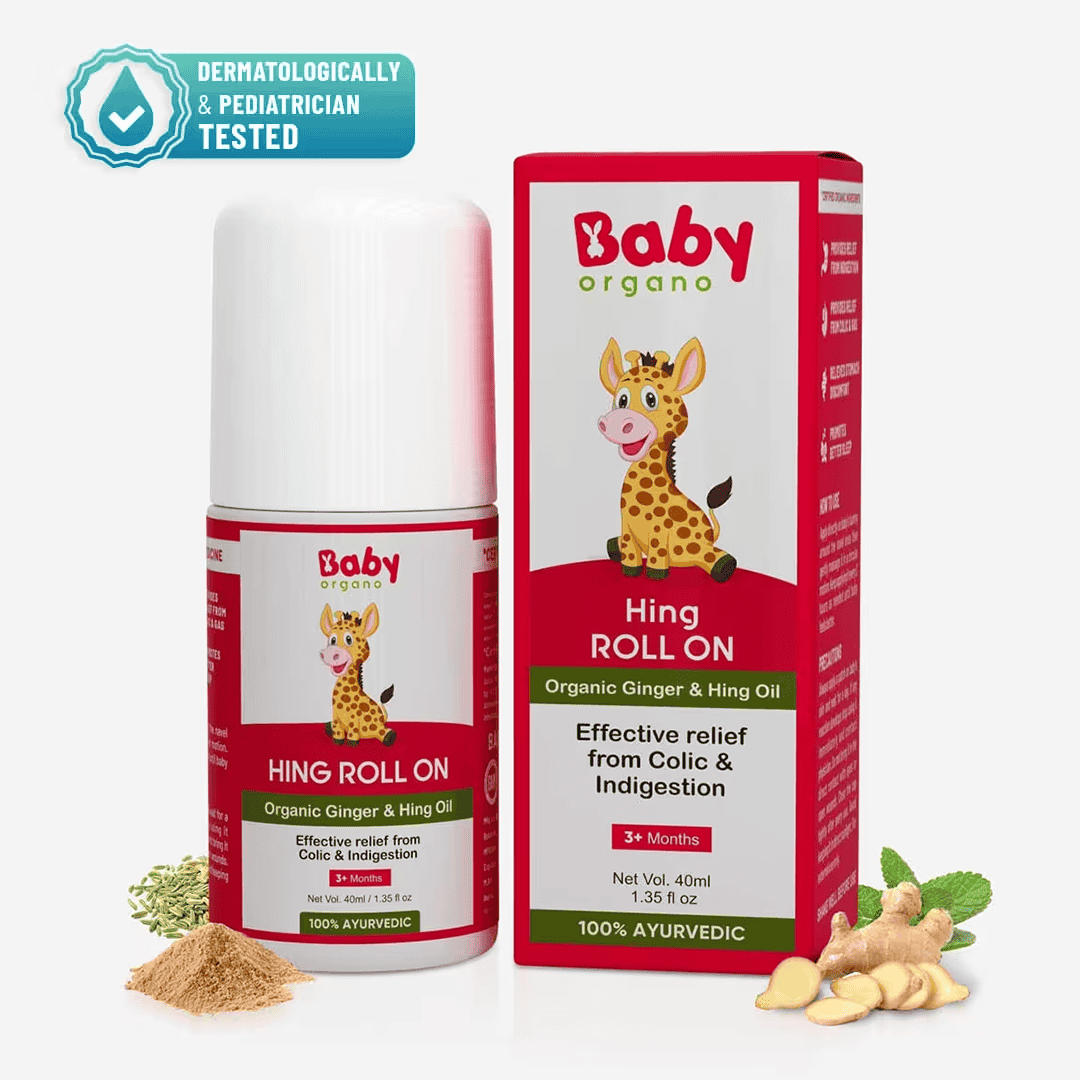 Hing Roll On | Tummy Roll On | Relief from Colic Pain, Constipation and Indigestion (3+ Months) | Pediatrician Approved | Dermatologically Tested