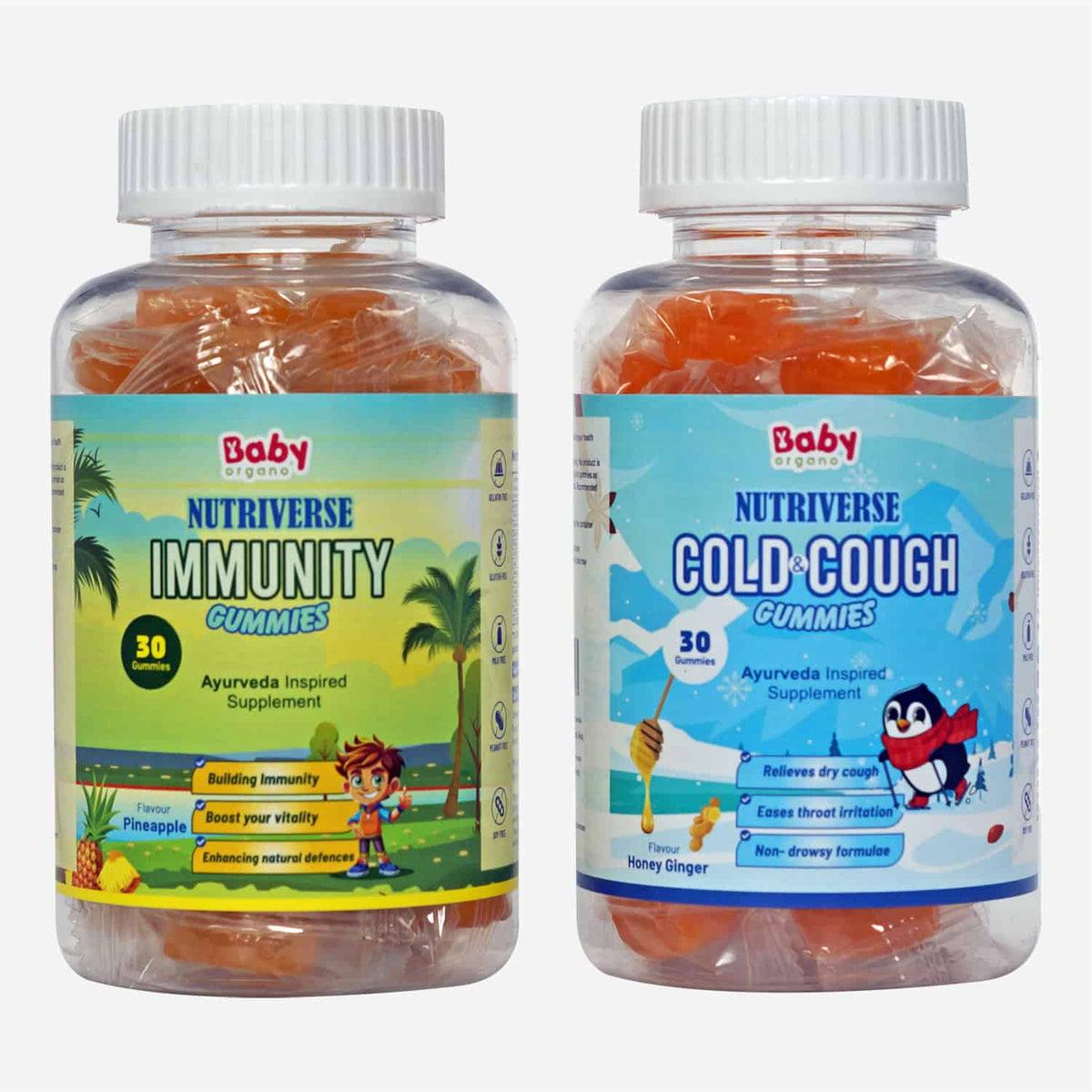 Nutriverse Gummies Combo | Cold & Cough Gummies | Immunity Gummies | Support Immunity & Cold Relief