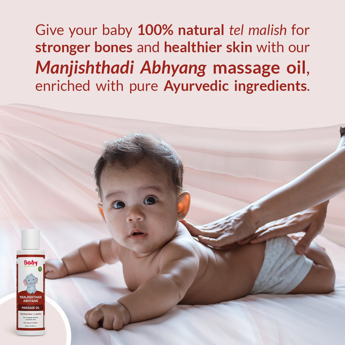 Manjishthadi Abhyang Baby Massage Oil |For stronger bone & healthier skin