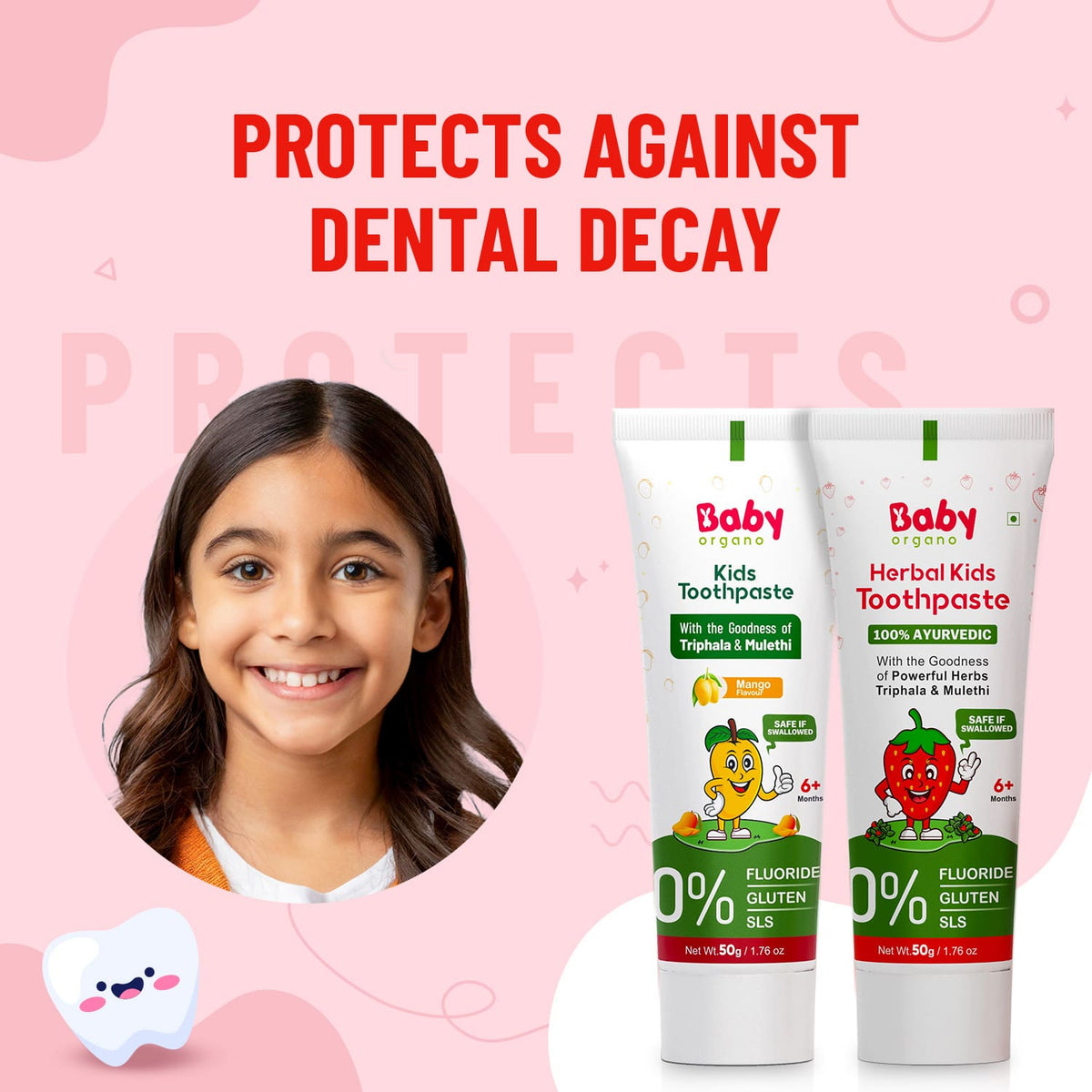 Herbal Kid's Toothpaste | Protection Against Cavities (6+ Months)