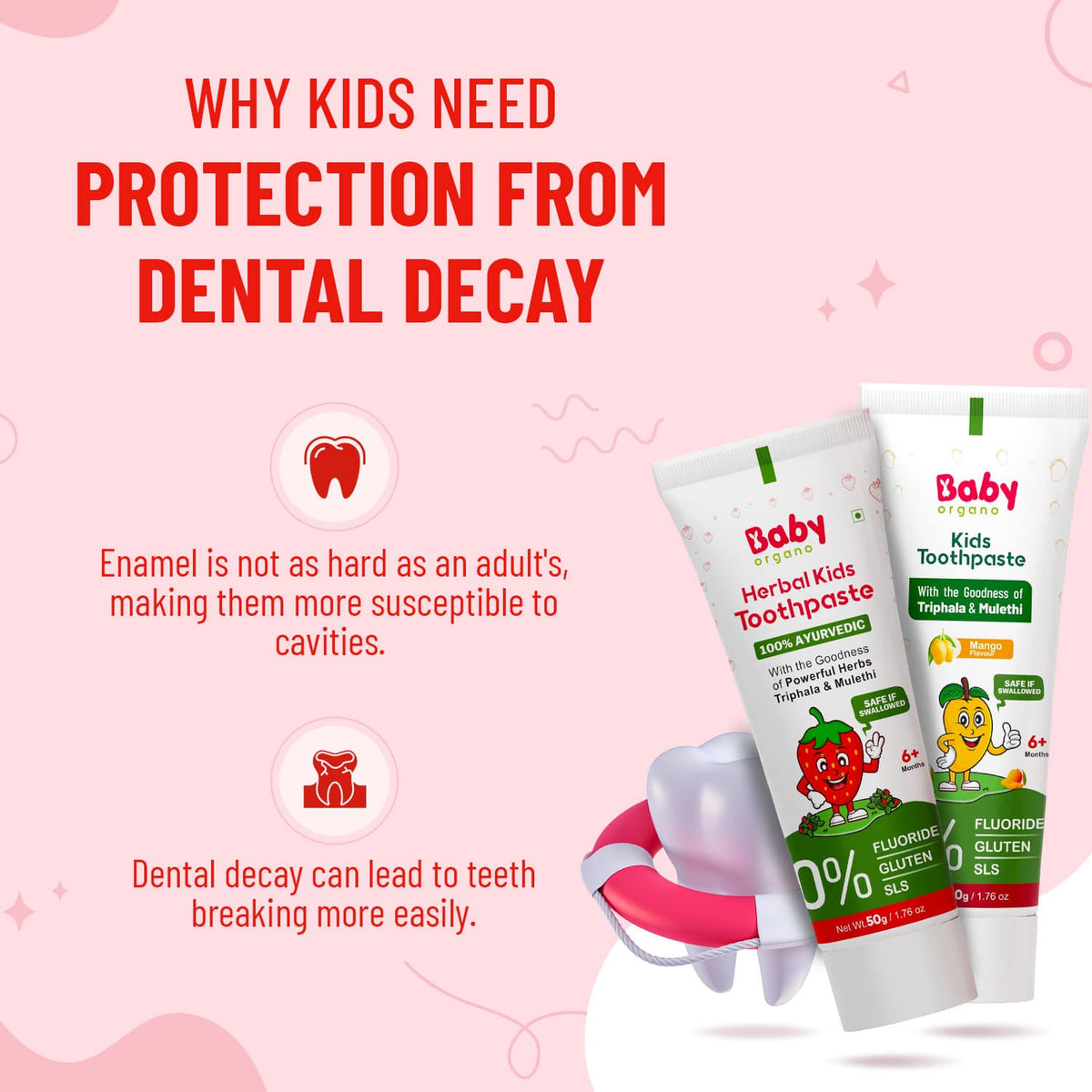 Herbal Kid's Toothpaste | Protection Against Cavities (6+ Months)