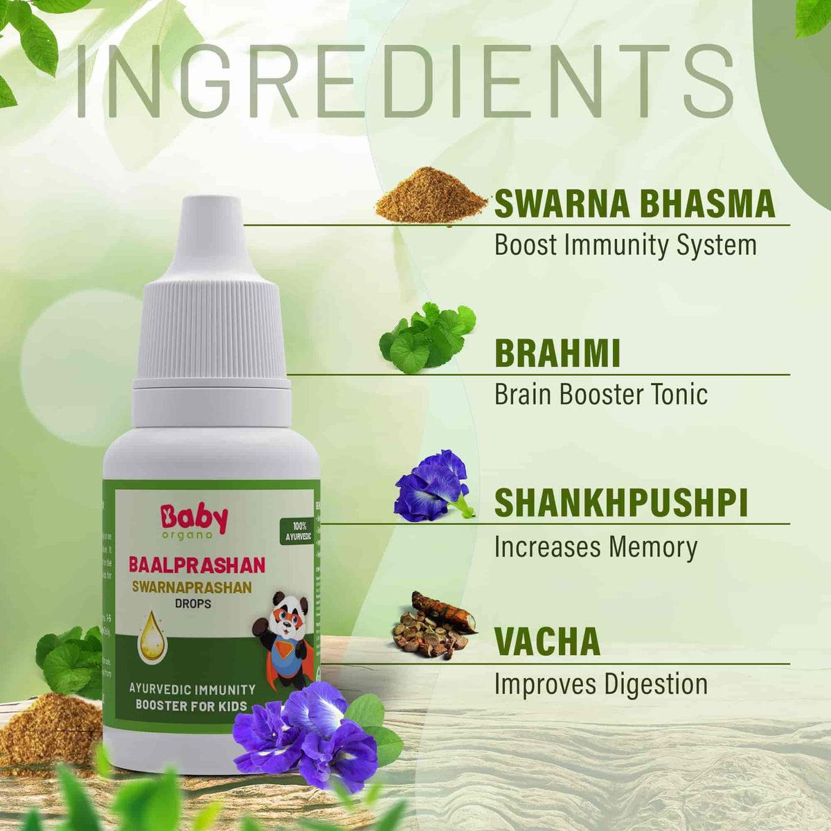 Baalprashan Immunity Drops (0 to 15 Years) Swarnaprashan Drops | Immunity booster for the kids