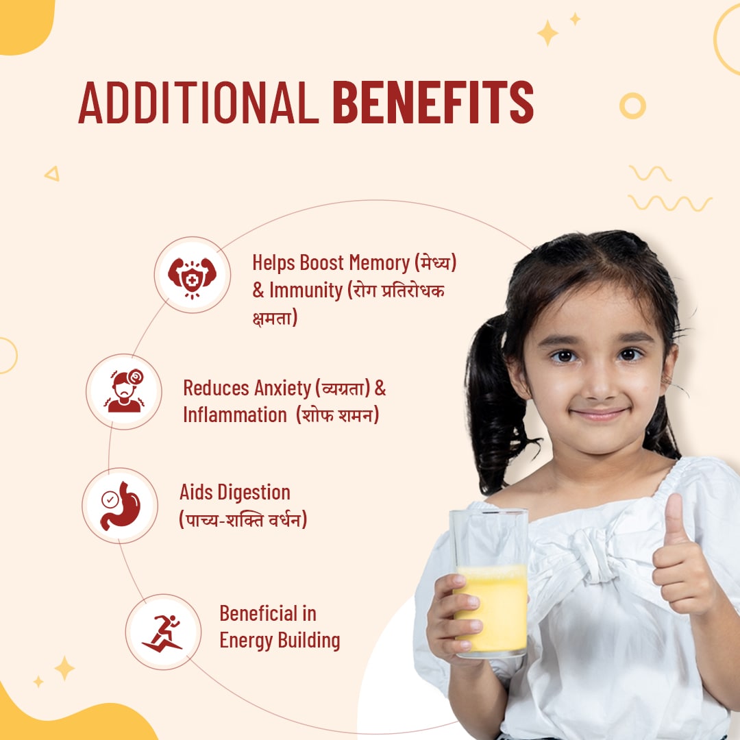 Kesar Haldi Milk Mix | Boost immunity, Strengthen bones & muscles (2 to 15 Years)