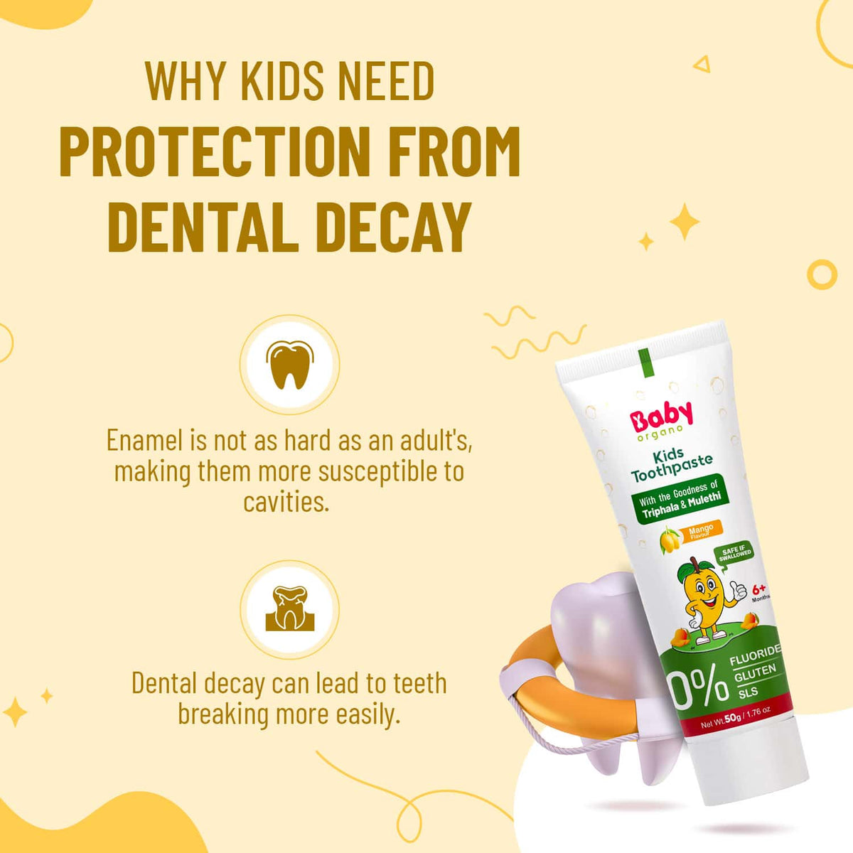 Kid's Toothpaste | Protection Against Cavities (6+ Months) | India's 1st Clinically Approved Herbal Toothpaste