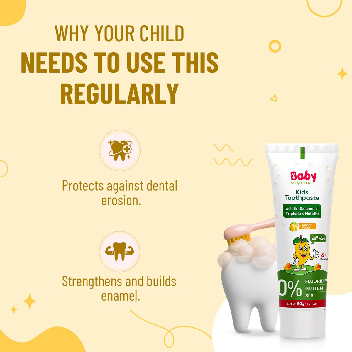 Herbal Kid's Toothpaste | Protection Against Cavities (6+ Months)